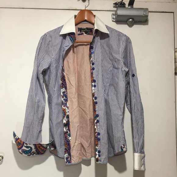 BERTIGO CLASSIC STRIPE SHIRTS SIZE XL - Picture 4 of 8
